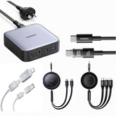 UGREEN 65W GaN 4-Port Charger + Baseus All-Port PD Cables | Ultimate Compatibility Super Fast Charging Bundle